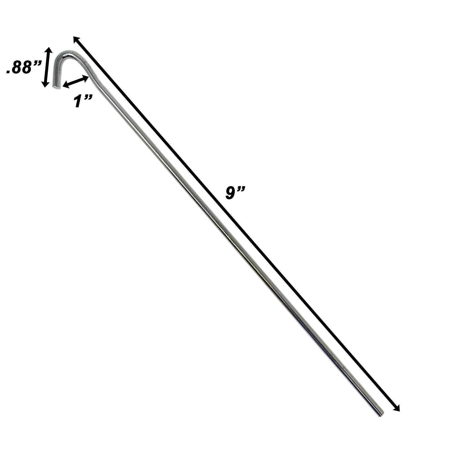 Huji 20Pcs Galvanized Steel Tent Pegs Stakes