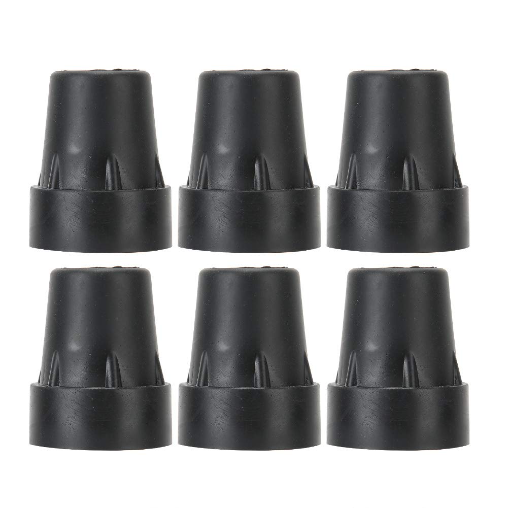 ZJchao Walking Stick Tips, 6pcs Heavy Duty Non-Slip Plastic Tips Replacement Pole Tip Protectors Fits Most Standard Hiking Poles