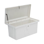 Taylor Made Stow 'N Go Low-Profile Fiberglass Dock Box, White (20'' H X 40'' W X 19'' D) - Fiberglass Construction, Uv Gelcoat F