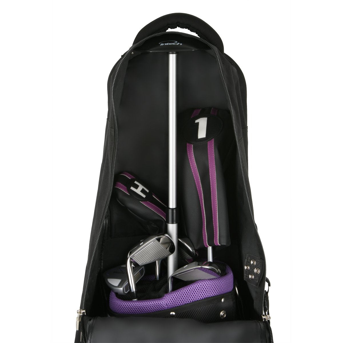 Intech Crossbar Golf Travel Bag Support Rod  Sturdy Aluminum Pole, Thick Anti-Impact Cover, Golf Club Protector For Airline Trav