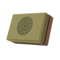 CALANDIS?Yoga Block Lightweight Soft Yoga Brick for Body Building Meditation Home Gym Green and Coffee | Yoga Props | Yoga & Pil
