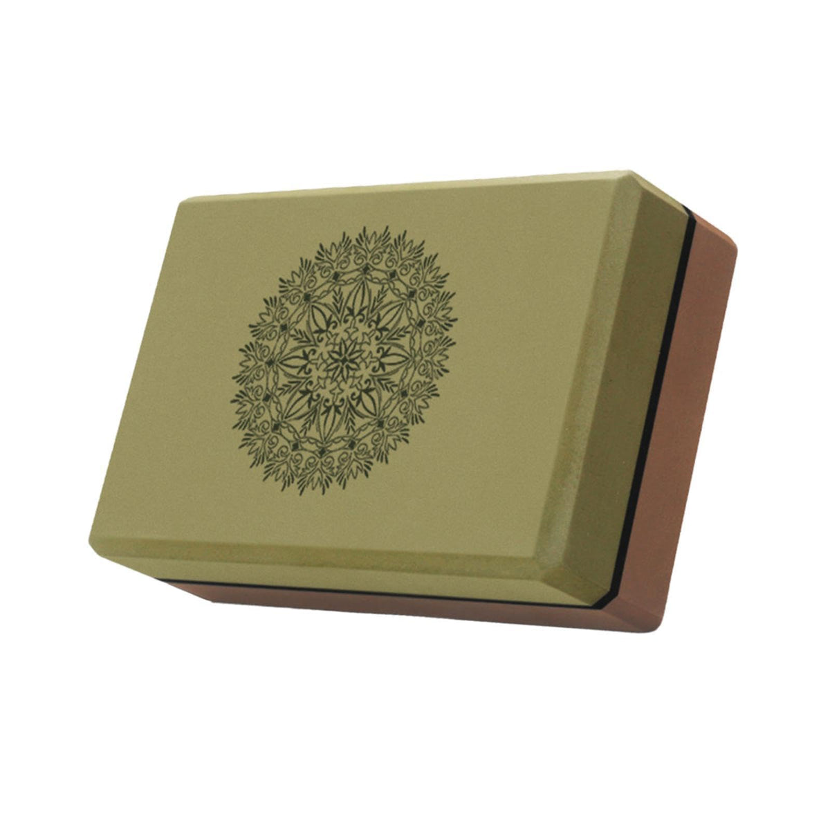 CALANDIS?Yoga Block Lightweight Soft Yoga Brick for Body Building Meditation Home Gym Green and Coffee | Yoga Props | Yoga & Pil