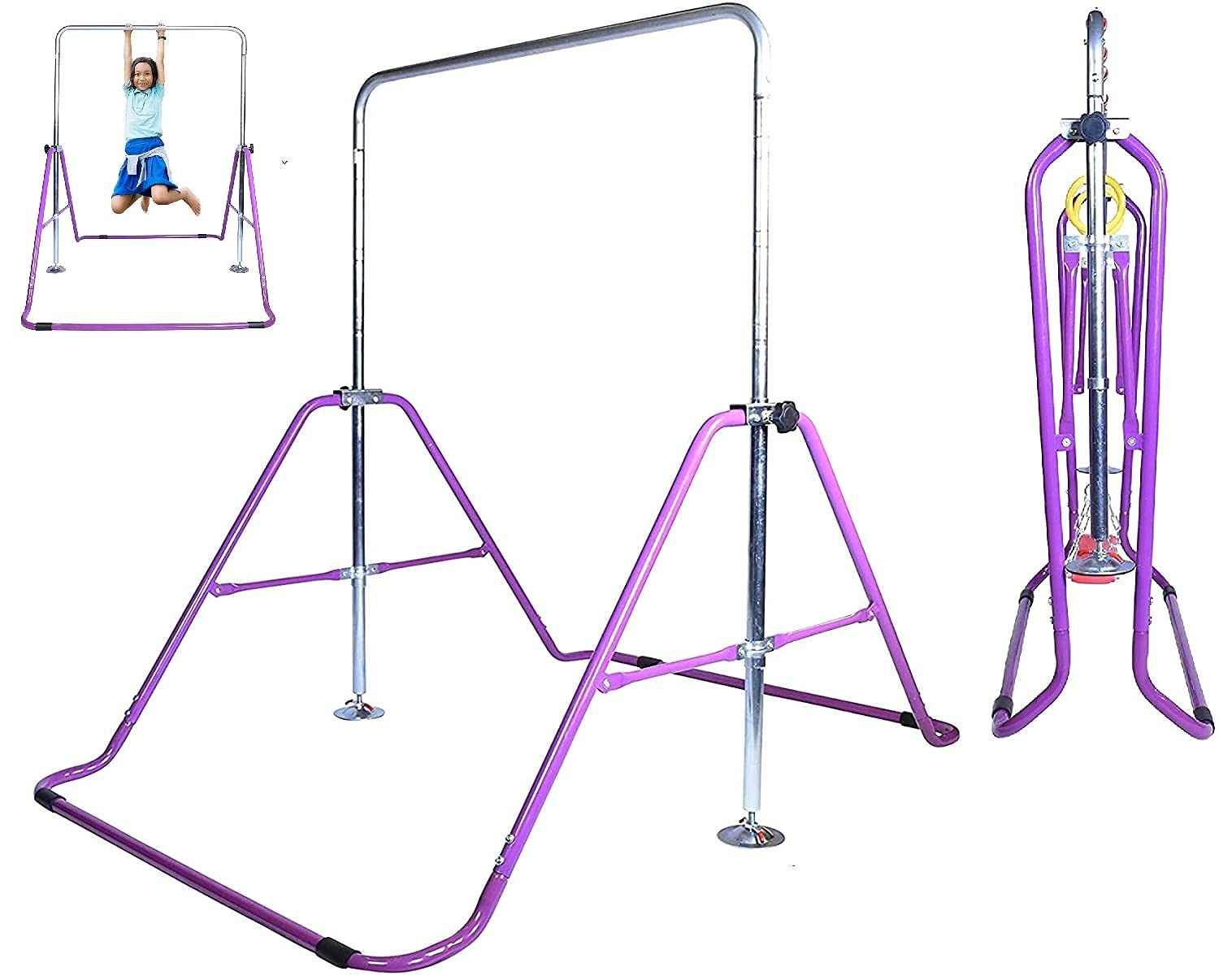 Gymnastics Bar Kids Home Training Kip Bar  Expandable Horizontal Kip Bar Folding Home Gym Equipment Boys And Girls  Junior Gymna