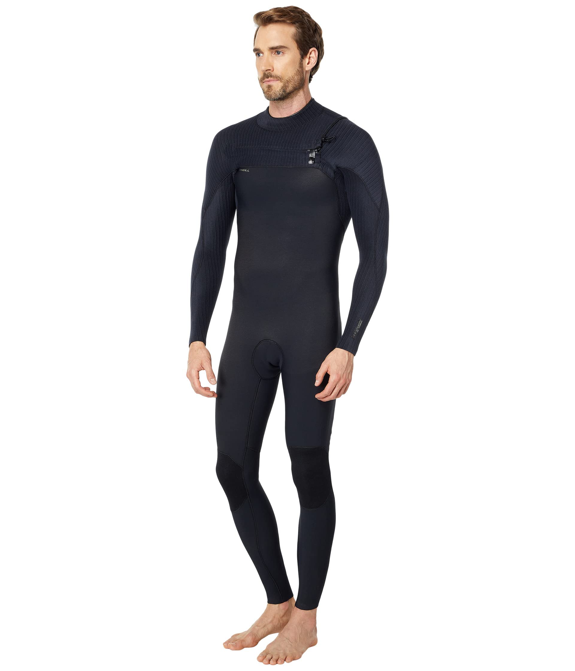 O Neill Hyperfreak 3/2+mm Chest Zip Fullsuit A00-Black-Black LT