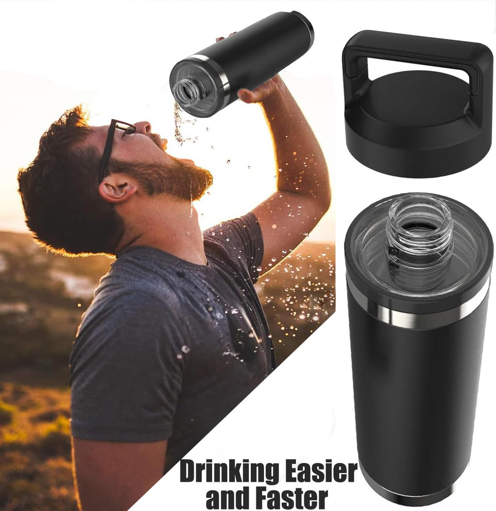 Replacement Lid Chug Cap For Yeti Rambler Bottle, Screw Top Lid Replacement Fits For 18Oz/ 26Oz/ 36Oz/ 64Oz Cap Cover Water Bott