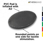 Theraband Stability Trainer Pad, Advanced Level Black Inflatable Pad, Balance Trainer & Wobble Cushion For Balance & Core Streng