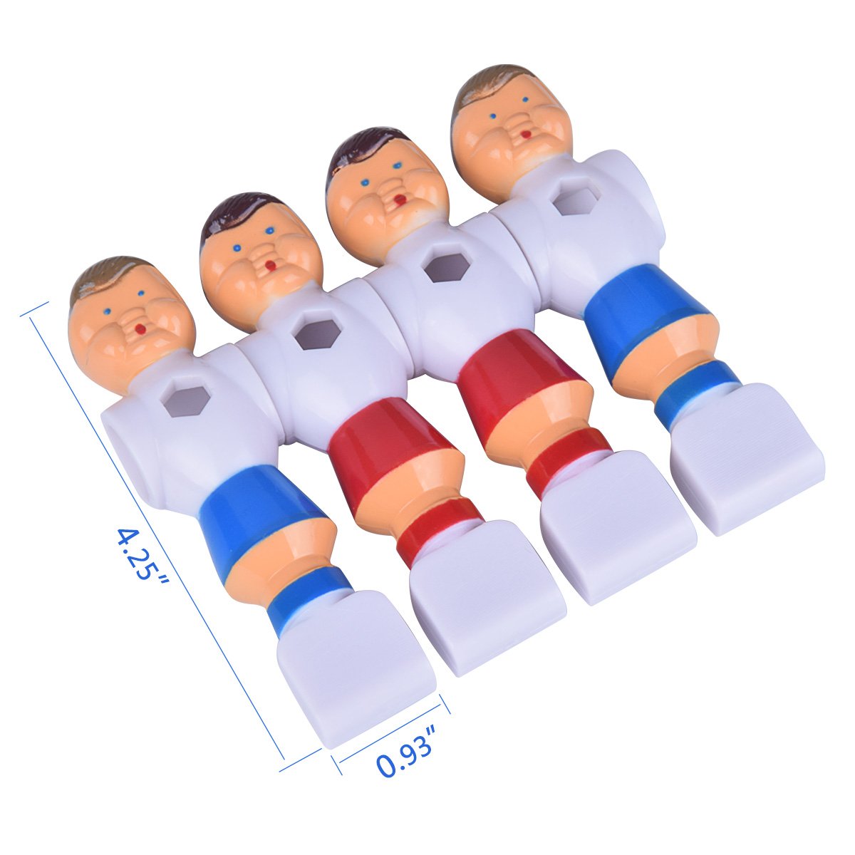 Hotusi 4Pcs Rod Foosball Soccer Table Football Men Player Replacement Parts