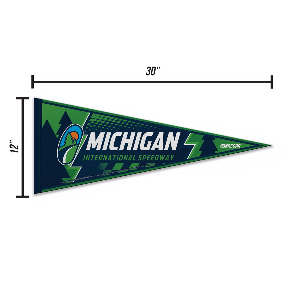 Rico Industries Nascar Racing Michigan International Speedway 12'' X 30'' Felt Wall D  Cor Pennant - Great For Home/Bed Room/Man