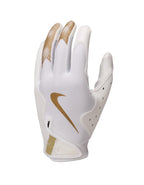 Nike Vapor Jet 8.0 Football Gloves White | White | Met Gold Small