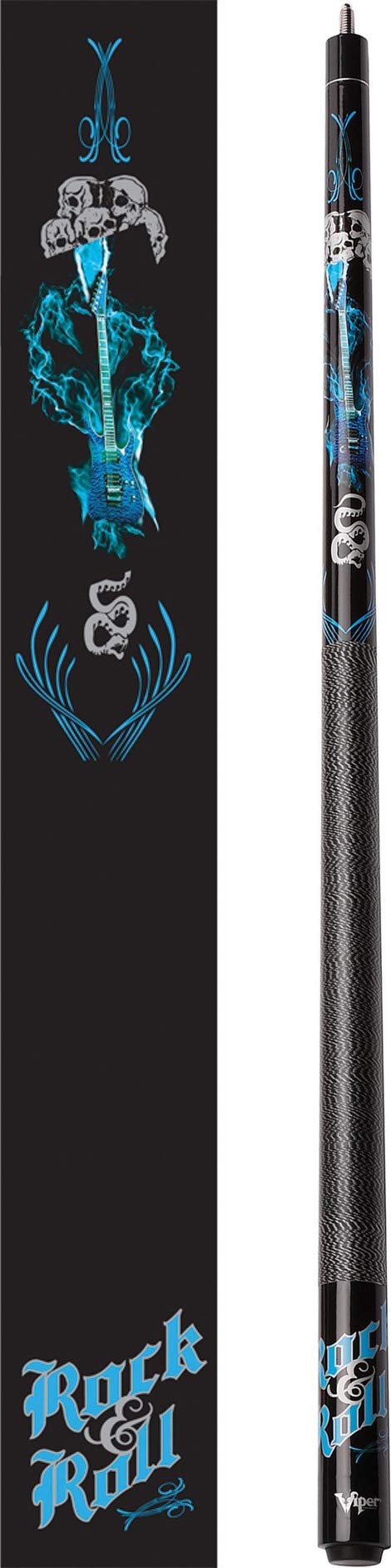 Viper By Gld Products Underground 58'' 2-Piece Billiard/Pool Cue, Rock & Roll, 18 Ounce,Blue,50-0653-18