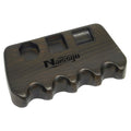 Naissgo Cue Rest Cue Stick Holder Pool Cue Holder(Wood, Deep Brown,4 Holes)