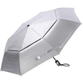 G4Free Upf 50+ Uv Protection Travel Umbrella 46 Inch Windproof Silver Coating Sun Blocking Umbrella(Silver/Blue)