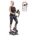 Sunny Health & Fitness Smart Twist Stair Stepper Machine with Handlebar, Space Saving, Connected Fitness with SunnyFit App - SF-