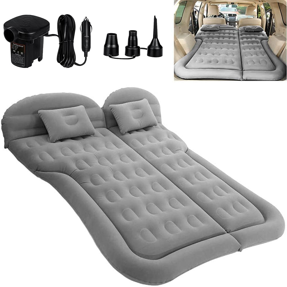 Saygogo Suv Air Mattress Camping Bed Cushion Pillow - Inflatable Thickened Car Air Bed With Air Pump Portable Sleeping Pad Mattr
