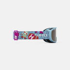 Giro Buster Kids Ski Goggles - Snowboard Goggles For Youth, Boys & Girls - Light Harbor Blue Phil Strap With Amber Rose Lens