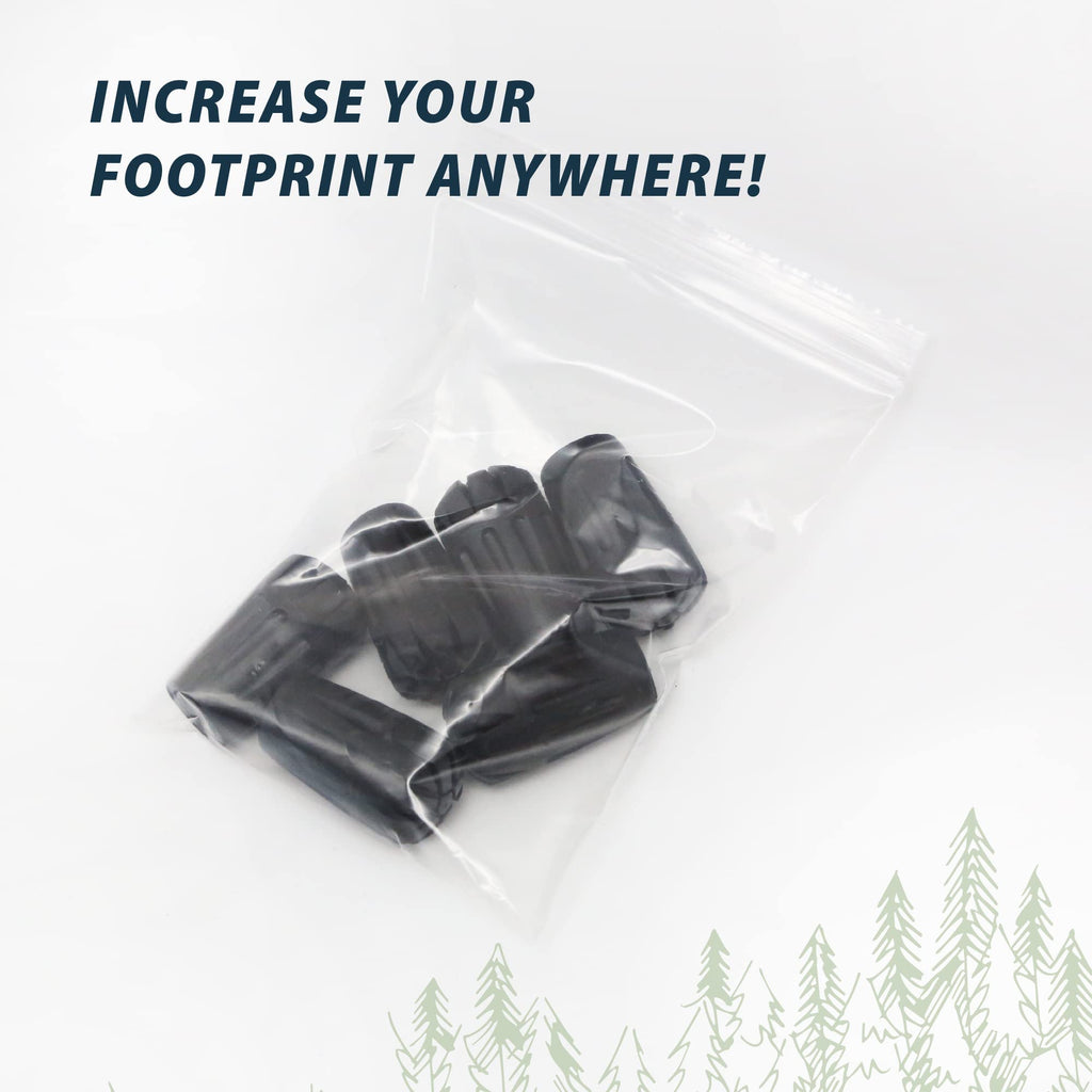 Trekology Trekking Pole Tips - 6Pc/Set Walking Stick Tips Hiking Pole Tips Rubber Tips - Walking Sticks Replacement Tip Protecto