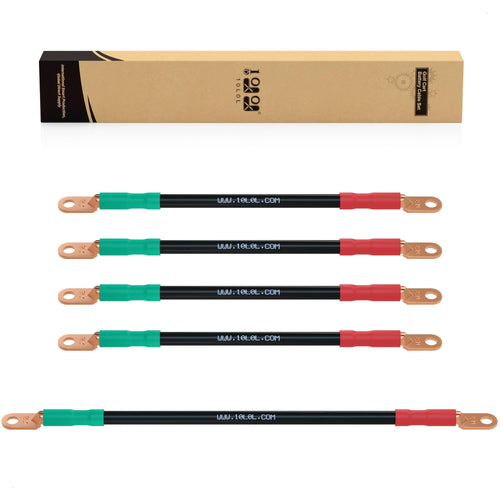 10L0L Golf Cart Battery Cables 4 Gauge For 36V & 48V Ezgo Txt 1994-Up, Ac/Dc Wire Golf Cart Battery Pure Copper Wiring Kit With 