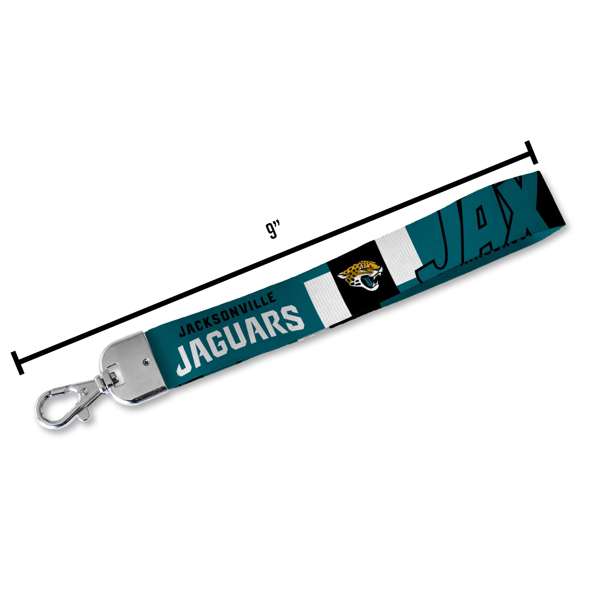 Rico Industries Nfl Football Jacksonville Jaguars Standard Wrist Lanyard Key Chain, Cute Wristlet Strap Keychain Holder For Wome