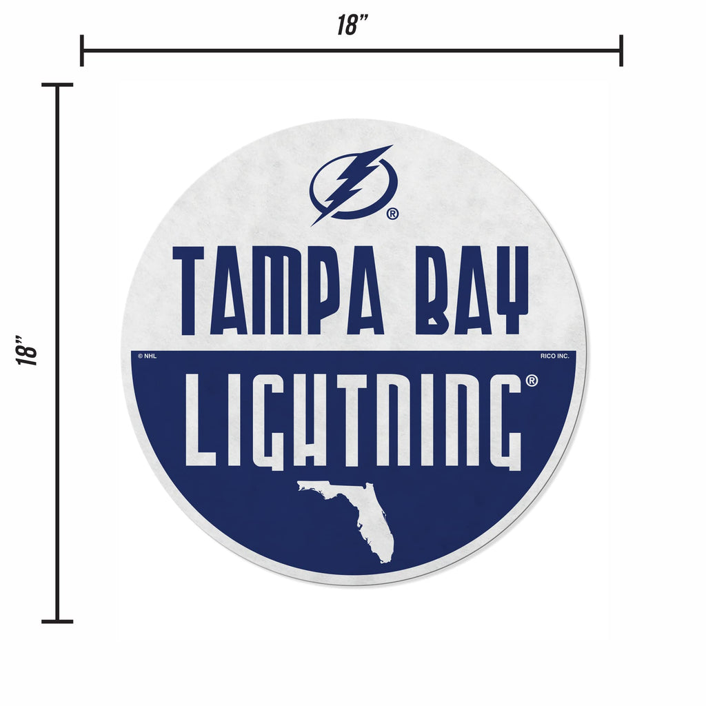 Rico Industries Nhl Tampa Bay Lightning Classic Shape Cut Pennant - Home And Living Room D  Cor - Soft Felt Ez To Hang