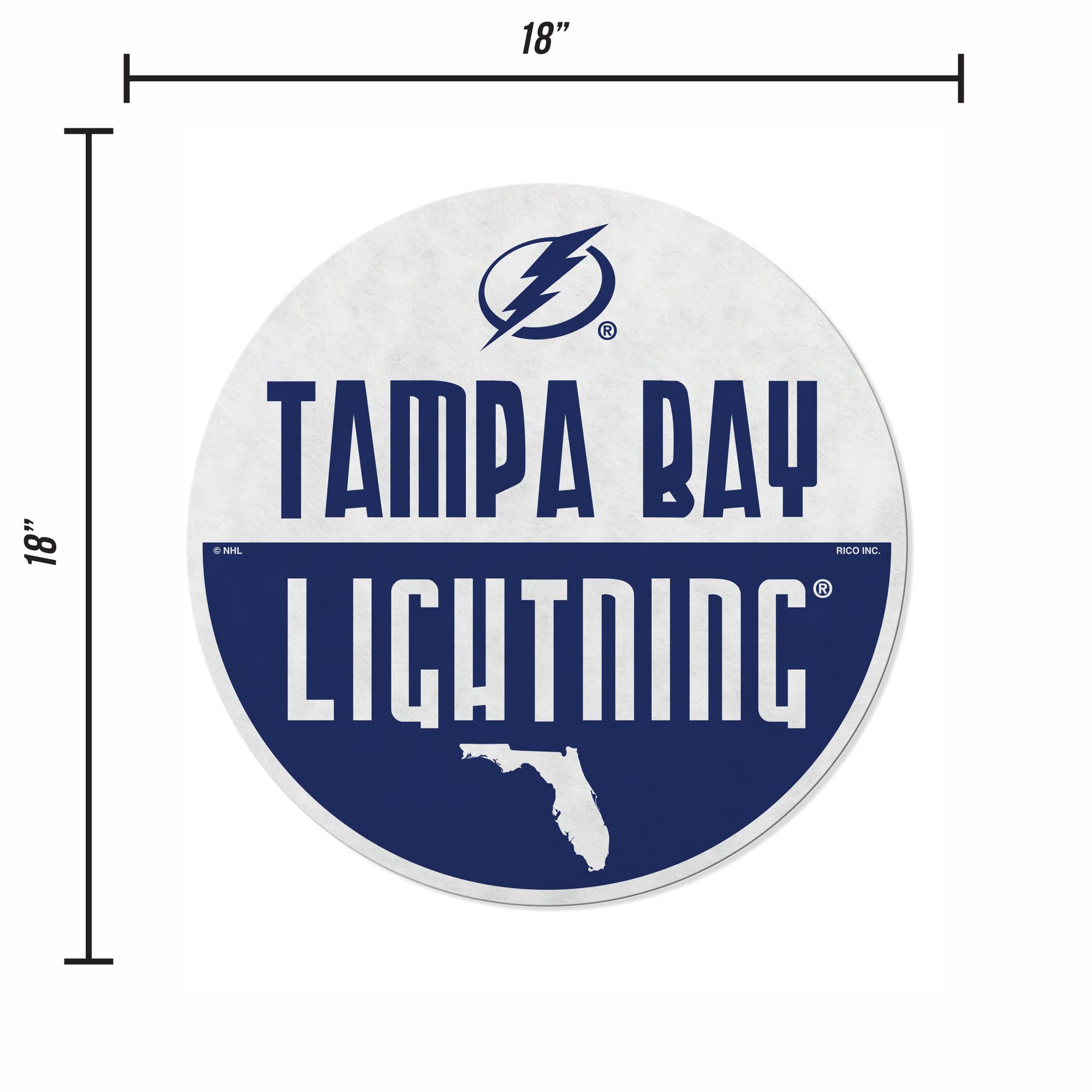 Rico Industries Nhl Tampa Bay Lightning Classic Shape Cut Pennant - Home And Living Room D  Cor - Soft Felt Ez To Hang