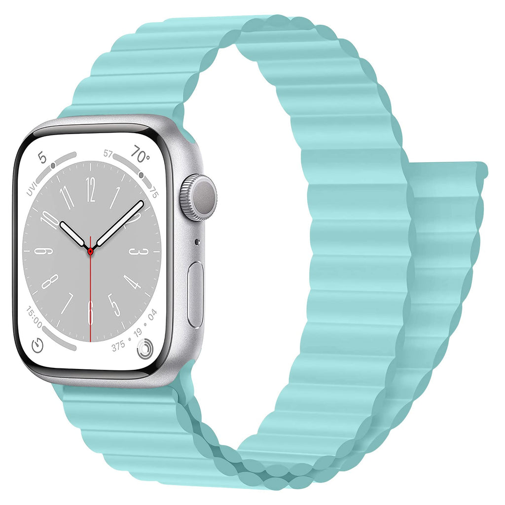 Magnetic Closure For Apple Watch Band 40Mm 41Mm 38Mm 44Mm 45Mm 42Mm 49Mm 44 45 40 41 Mm Kidmenwomen,Silicone Sport Loop Bracelet