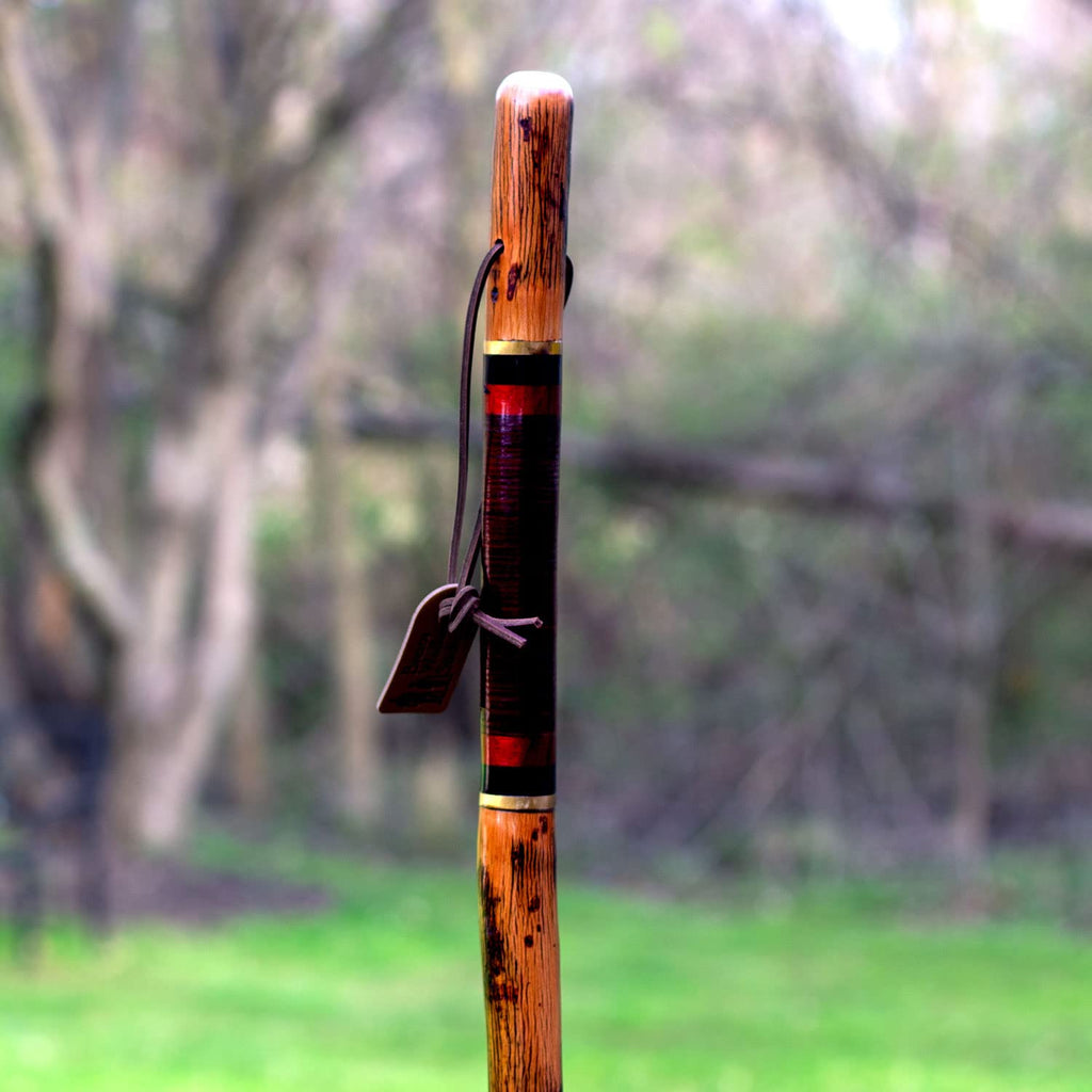 Brazos Rustic Wood Walking Stick, Hickory, Traditional Safari Style Handle, For Men & Women, Made In The Usa, 58'' Natural