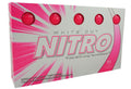 Nitro Long Distance Peak Performance Golf Balls (15Pk) All Levels White Out 70 Compression High Velocity White Hot Core Long Dis
