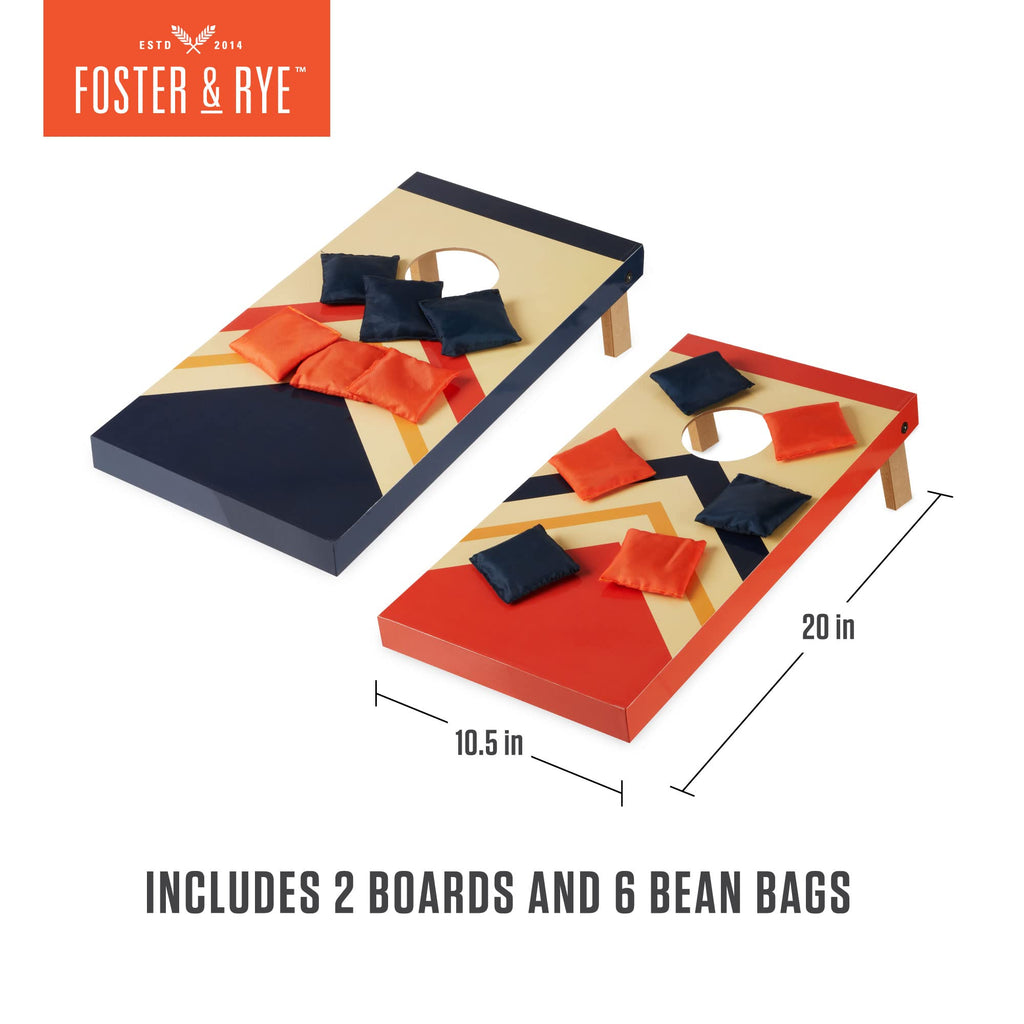 Foster & Rye Indoor Mini Cornhole Set Tabletop Bean Bag Toss Game - Portable Cornhole Set For Home, Office Or Travel - 20 Inch B