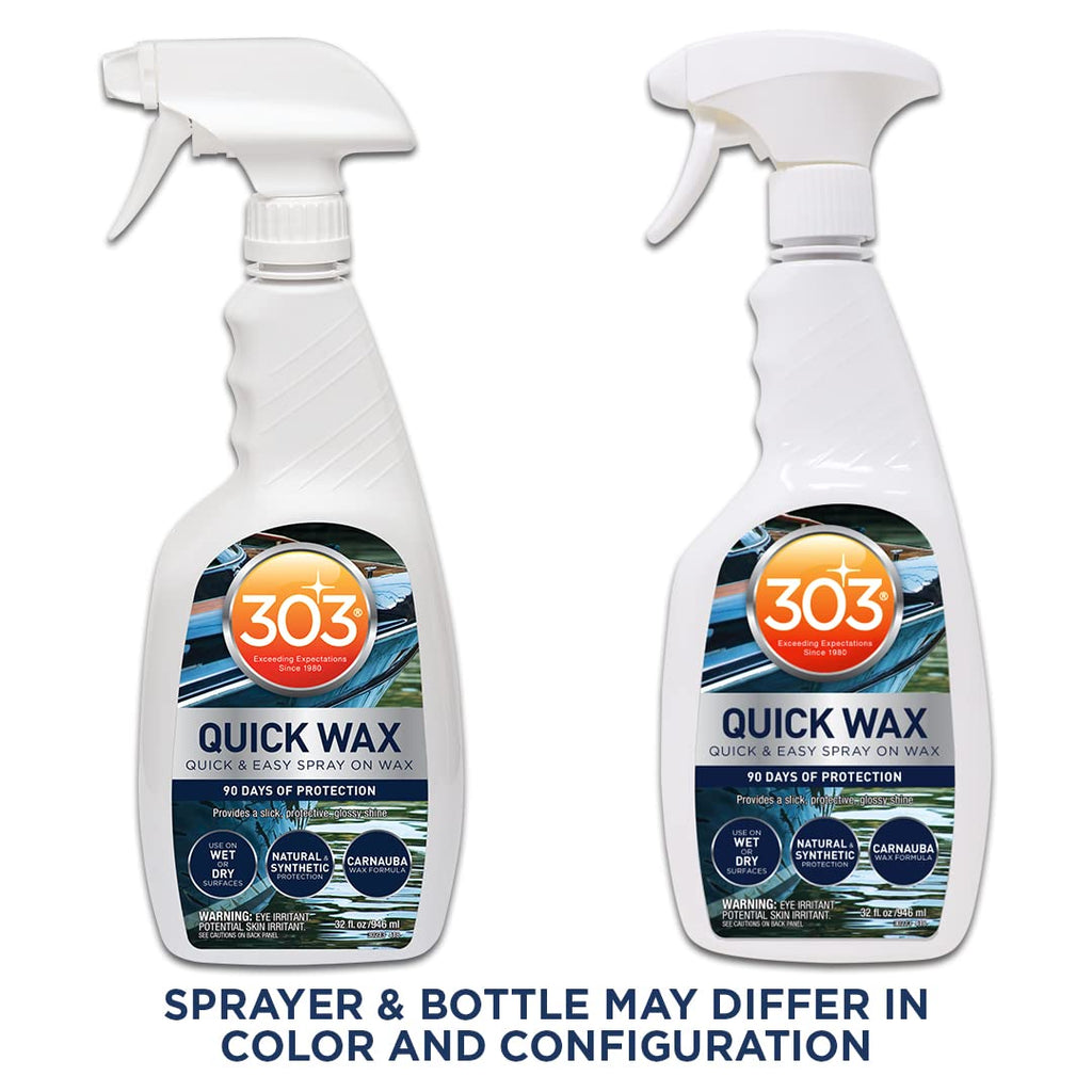303 Products Marine Quick W- Easy Spray On W- 90 Days Of Protection - Provides A Slick, Protective, Glossy Shine - Use On Wet /