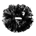 Hooshing 2 Pack Pom Poms Cheerleading Black Metallic With Baton Handle For Cheerleader Sports Dance Team Spirit Party Kids Adult