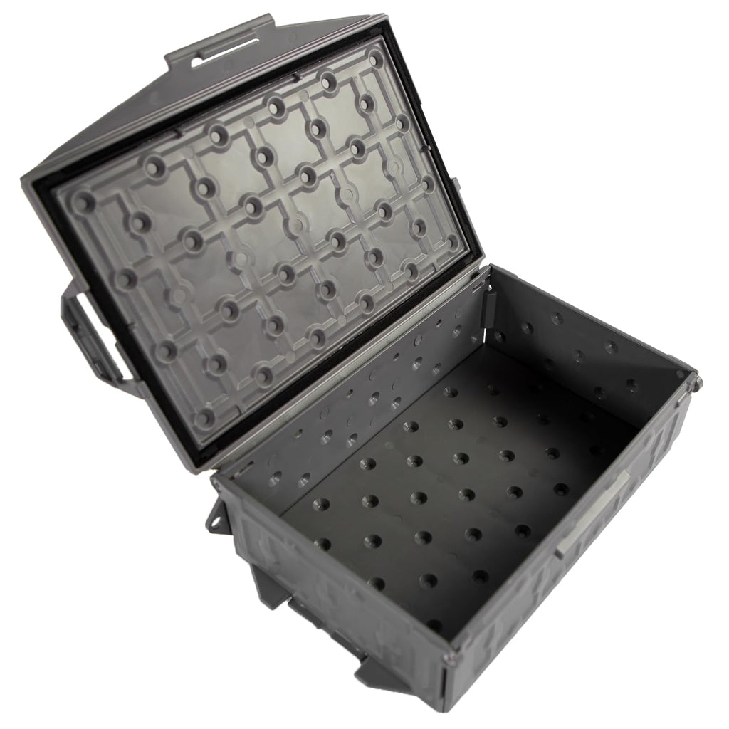 Yakattack Tracpak Stackable Storage Box - Battleship Grey | Kayak Fishing Gear Storage | Fits Geartrac & Mightymount | Kayak Acc