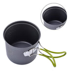 Camp Stove,Petforu Outdoor Camping Stove Cookware Hiking Backpacking Picnic Cookware Cooking Tool Set Pot Pan + Piezo Ignition C