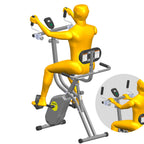 Folding Exercise Bike Arms And Feet Trainer Equipment For Home Workout Stationary Magnetic Foldable Upright Indoor Cycling Bicyc