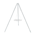 Coleman Tripod Campfire Grill & Lantern Hanger, Grill Grate with Adjustable Height for Cooking Over Fire, Steel Firepit Cooking 