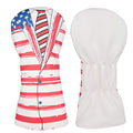 Golf Builder White Leather With Suit Design Golf Club Driver Head Cover Driver Wood Cover