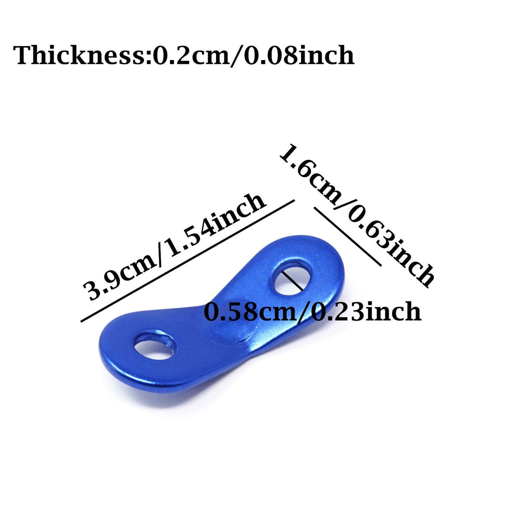 Honbay 12Pcs Aluminum Alloy Tent Rope Tensioner Dual Holes Wind Rope Tent Buckle Guyline Cord Adjuster Camping Tightening Clasp