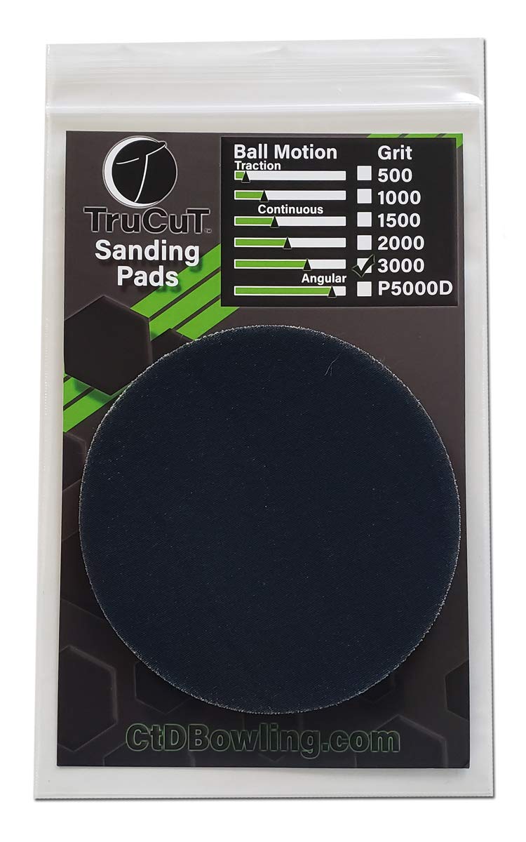 Trucut Sanding Pad  3000 Grit  5'' Diameter  Sanding Pads Made For Bowling Balls  Bowling Ball Resurfacing Pads  Surface Managem
