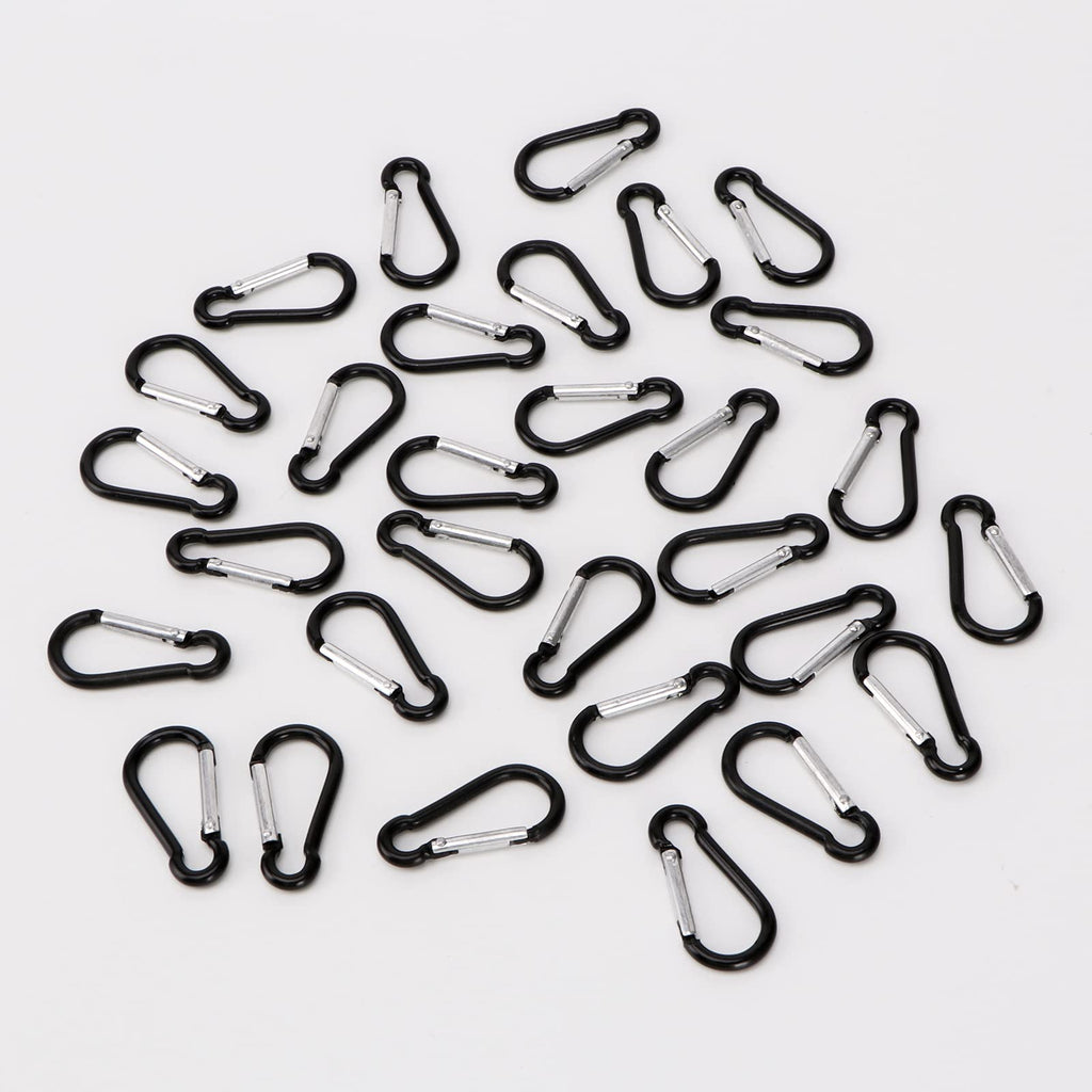200 Pack Bulk Aluminum Carabiner Small Spring Clip Hook Spring-Loaded Gate Keychain Buckle Pack For Camping Hiking Backpack Bott