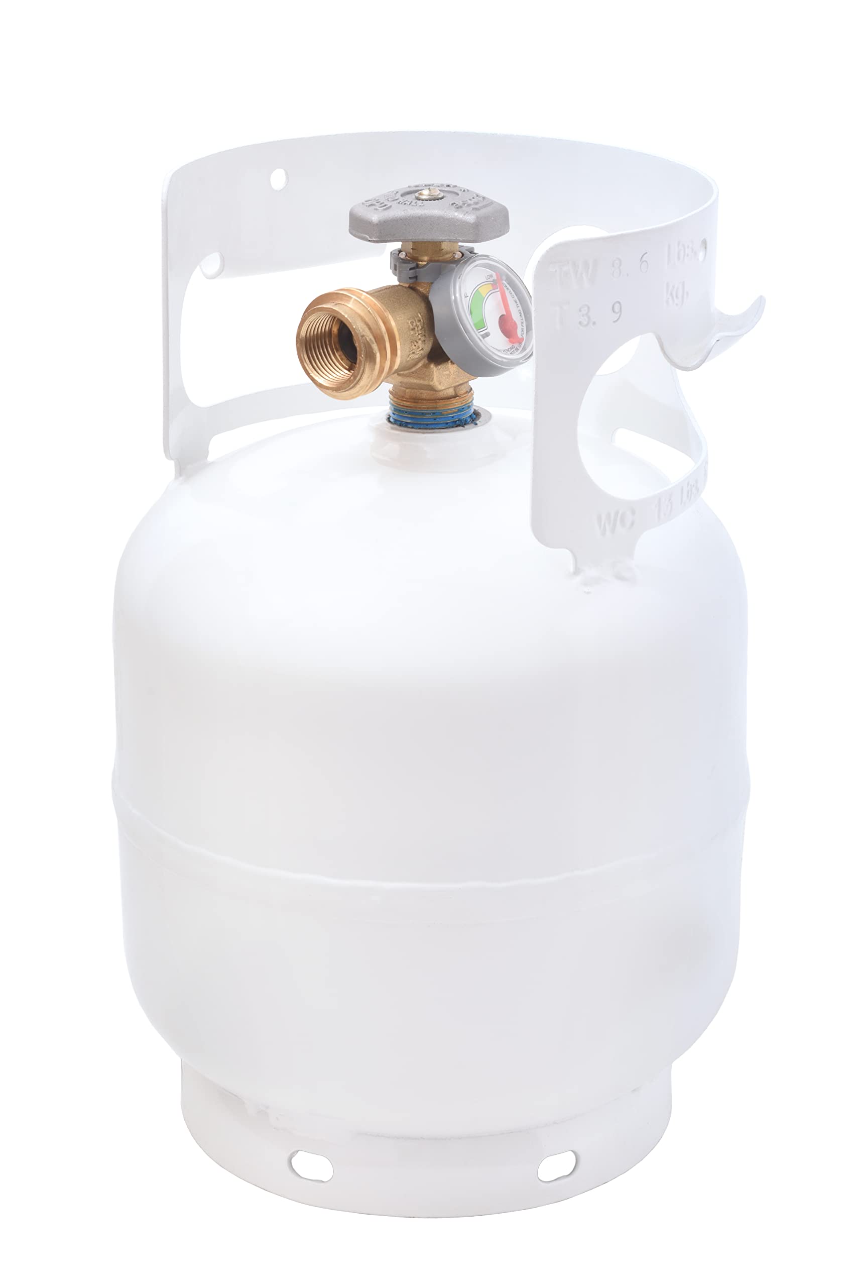 Flame King Ysn5Lb-Gauge 5Lb Steel Propane Tank Cylinder With Gauge And Opd Valves For Grills And Bbqs, Camping, Fishing, & Outdo