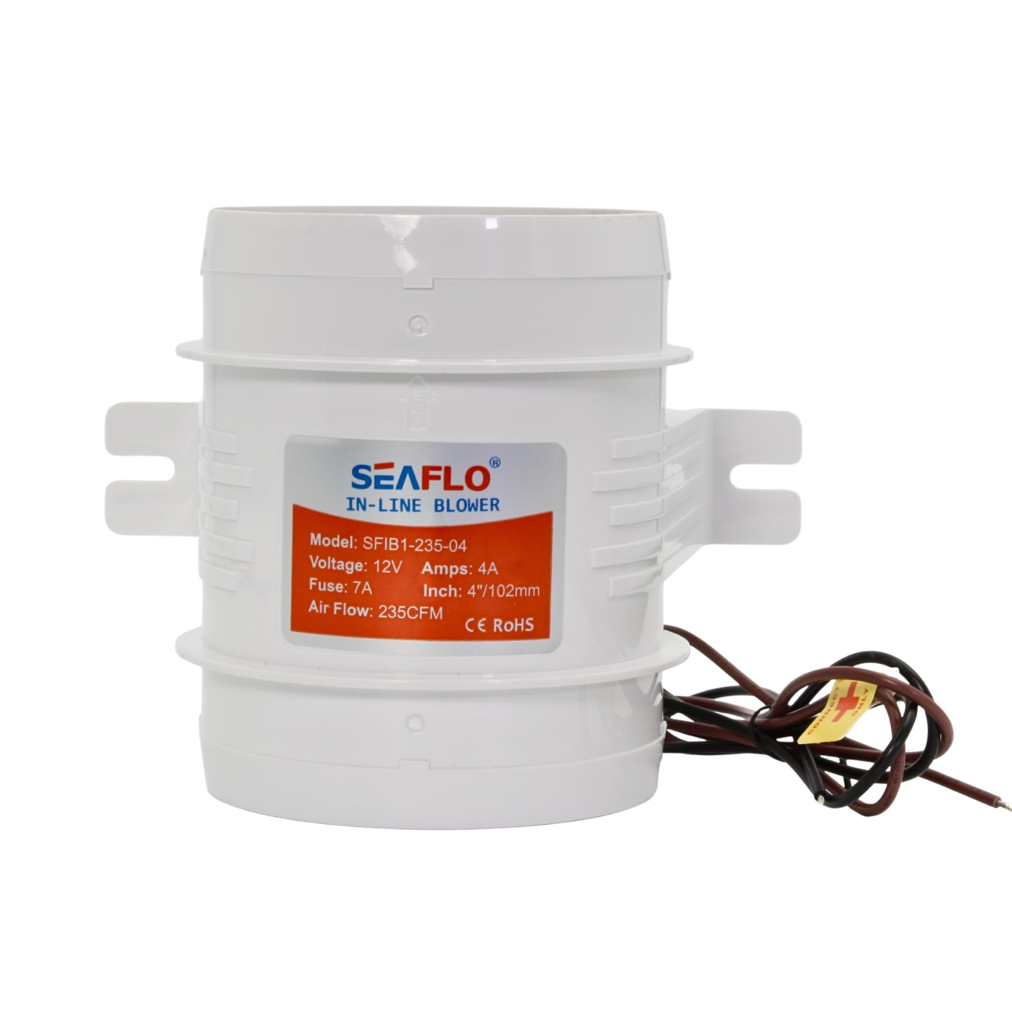 Seaflo 12V 4'' 235 Cfm In-Line Bilge Blower