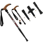Aluminum Alloy Quick Lock Trekking Pole Anti-Shock Walking Stick Adjustable Cane Crutch For Mountains Trekking Hiking,Ultralight
