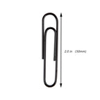 Jumbo Paper Clips, 2 Inch Paper Clip, 100 Pcs Large Paperclips (Jumbo, Black)