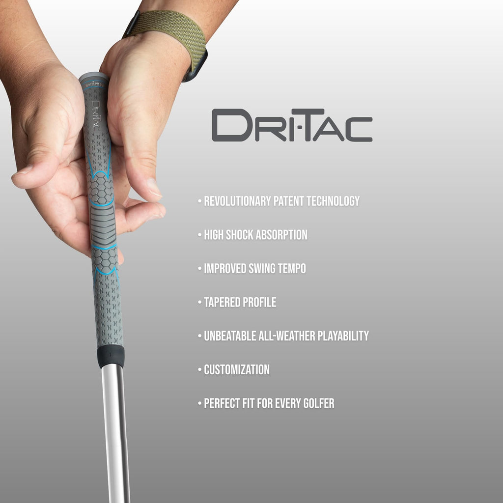 Winn Grips Dri-Tac 13 Piece Ladies/Men'S Undersize (-1/32'') Gray Golf Grip Bundle