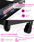 Walking Pad With Incline, 2.5Hp Low Noise Under Desk Treadmill, Walking Jogging Machine, Portable Treadmills With Remote Control