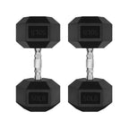 Ritfit 50Lb Dumbbells Set Of 2 Rubber Encased Dumbbell Sets With Optional Rack For Home Gym, Coated Hand Weights For Strength Tr
