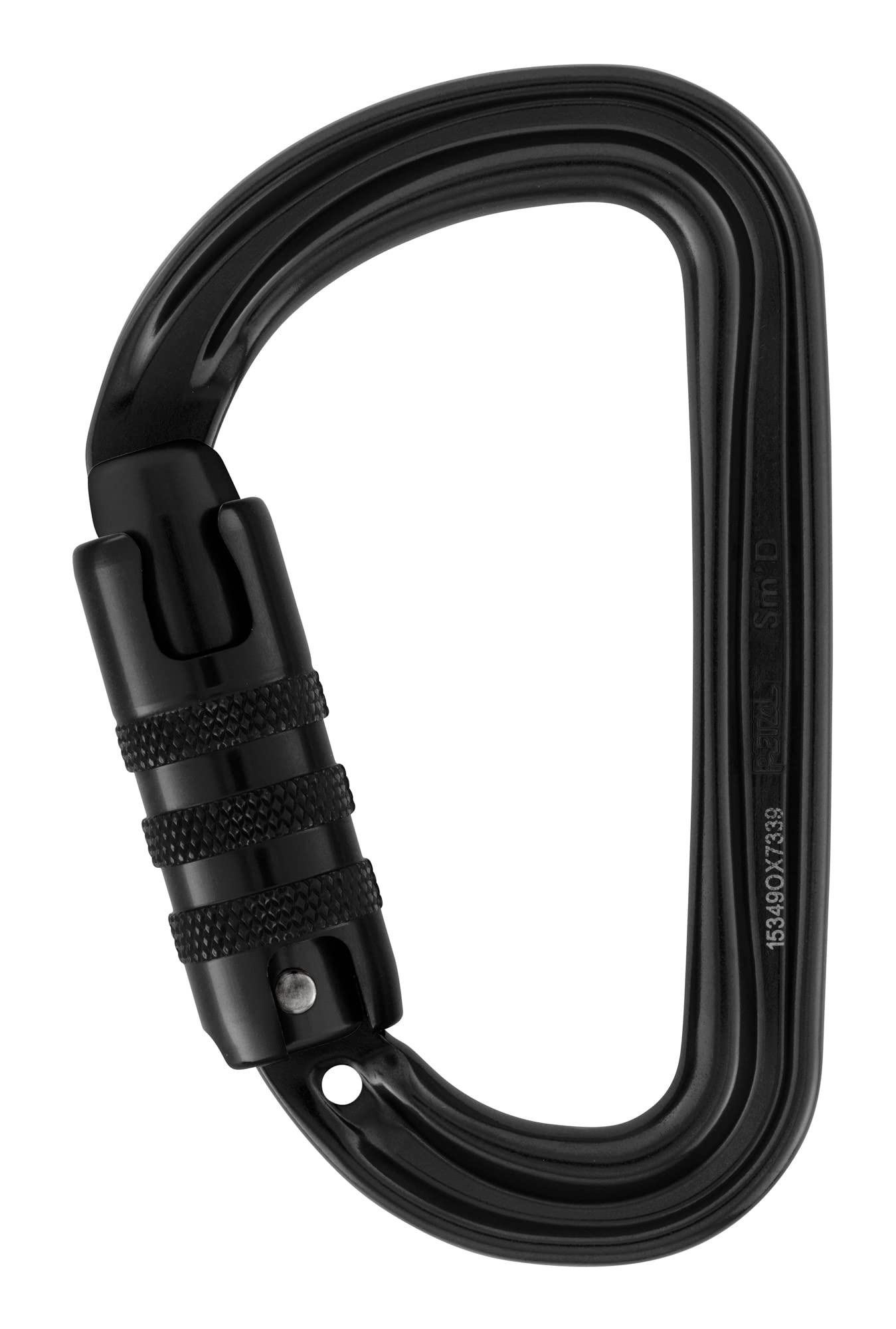 Petzl, Sm'D, Locking Carabiner For Climbing, Triact-Lock, Black