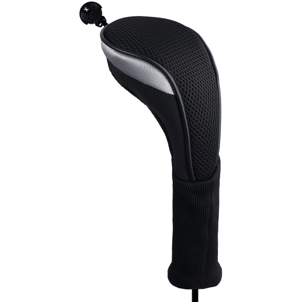 Andux 4Pcs/Pack Long Neck Golf Hybrid Club Head Covers Dial No. Tag Ctmt-02 Black