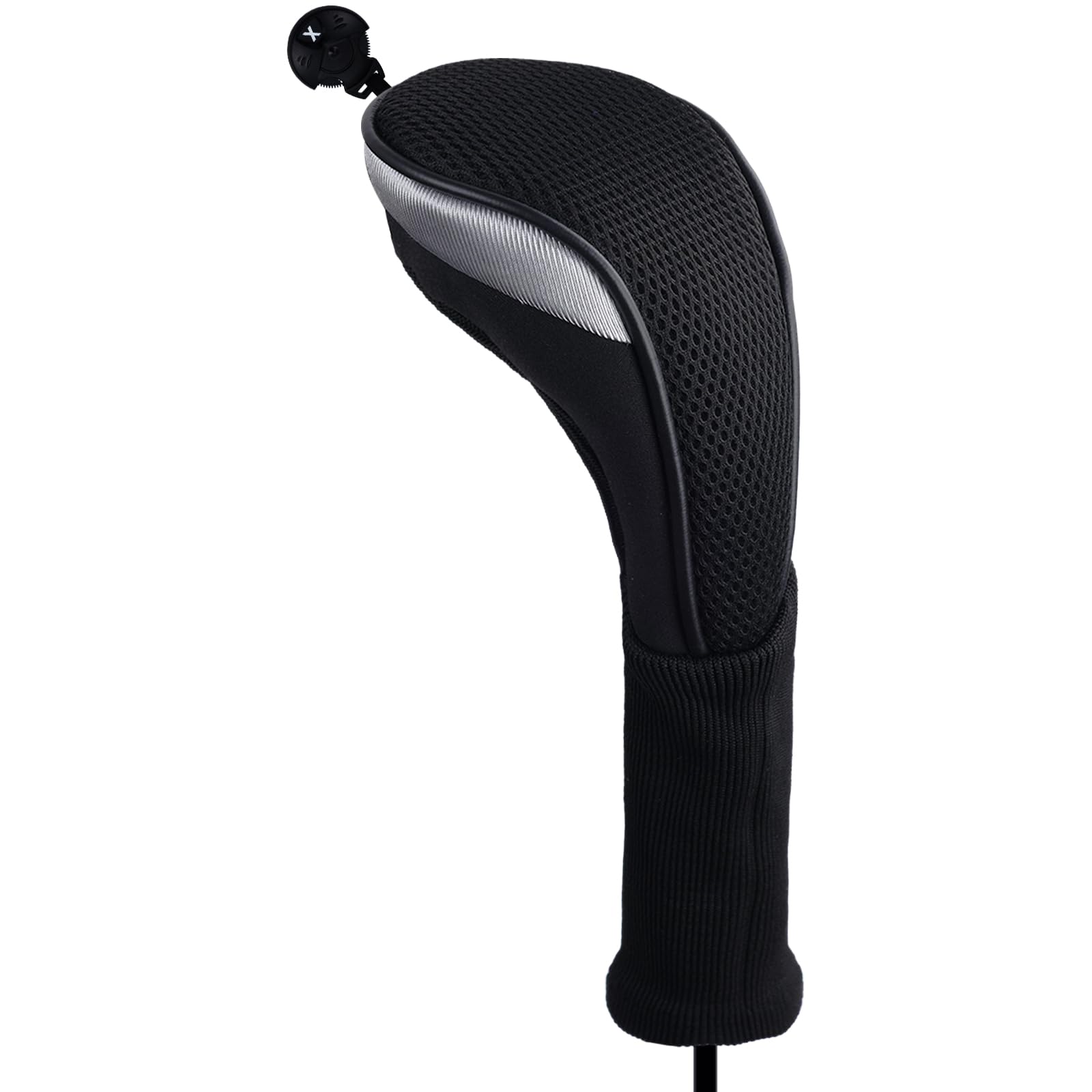 Andux 4Pcs/Pack Long Neck Golf Hybrid Club Head Covers Dial No. Tag Ctmt-02 Black