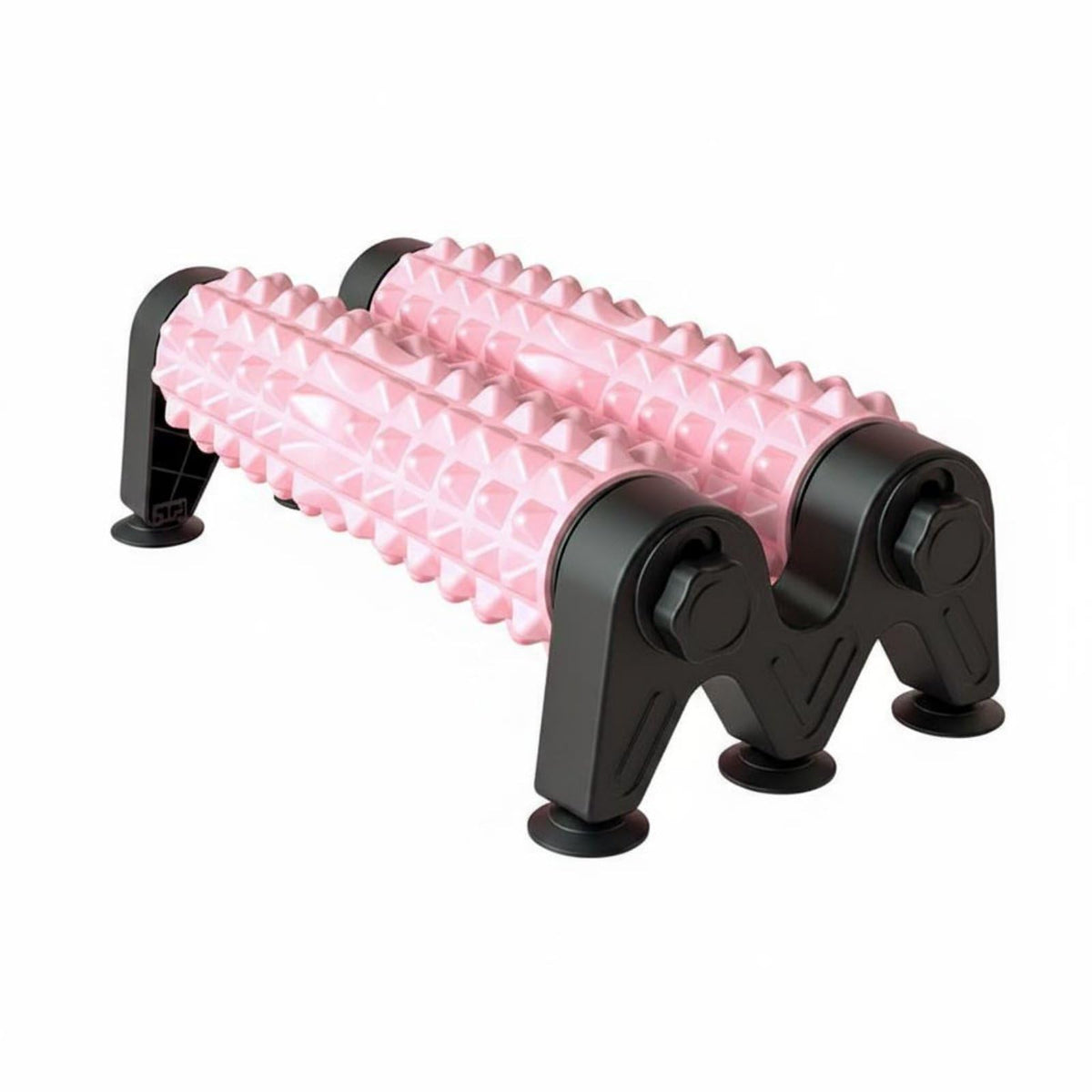 MERISHOPP AntiSlip Base Twin Row Foam Roller Easy to Use Foam Roller with Stand LongLasting Trigger Point Massage Set High Den