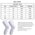 Pisiqi Knee Compression Pads Long Leg Sleeve Brace Protection For Basketball, Football & Volleyball (2 Sleeves) (White, L)